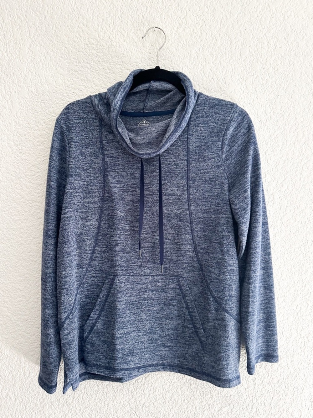 Saint John's Bay Active Blue Heather Cowl Neck Pullover